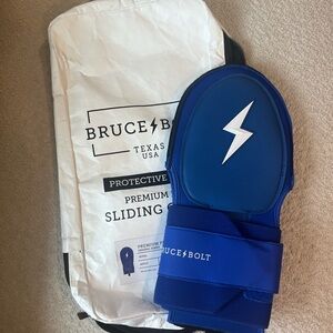 Blue Bruce Bolts sliding mitt for baseball and softball.🥎 ⚾️